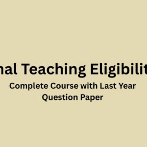 National Teaching Eligibility Test 2025 Complete Course By Dr Rajiv Bhosekar (MD)